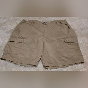 PURSUIT GEAR Men's Khaki Flat Panel 100% Nylon Cargo Shorts Sz. XL